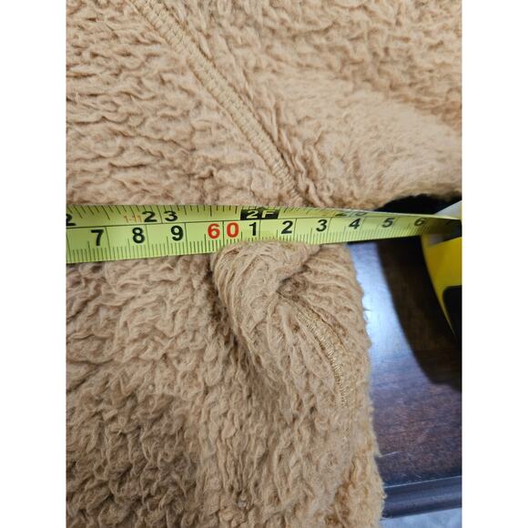 Outerknown Sherpa Fleece Jacket Brown Snap Chest Pockets Teddy Shacket XL Men's - Picture 5 of 6